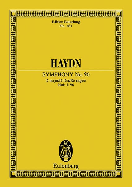 Haydn: Symphony No. 96 D major, Mirakel Hob. I: 96 (Study Score) published by Eulenburg